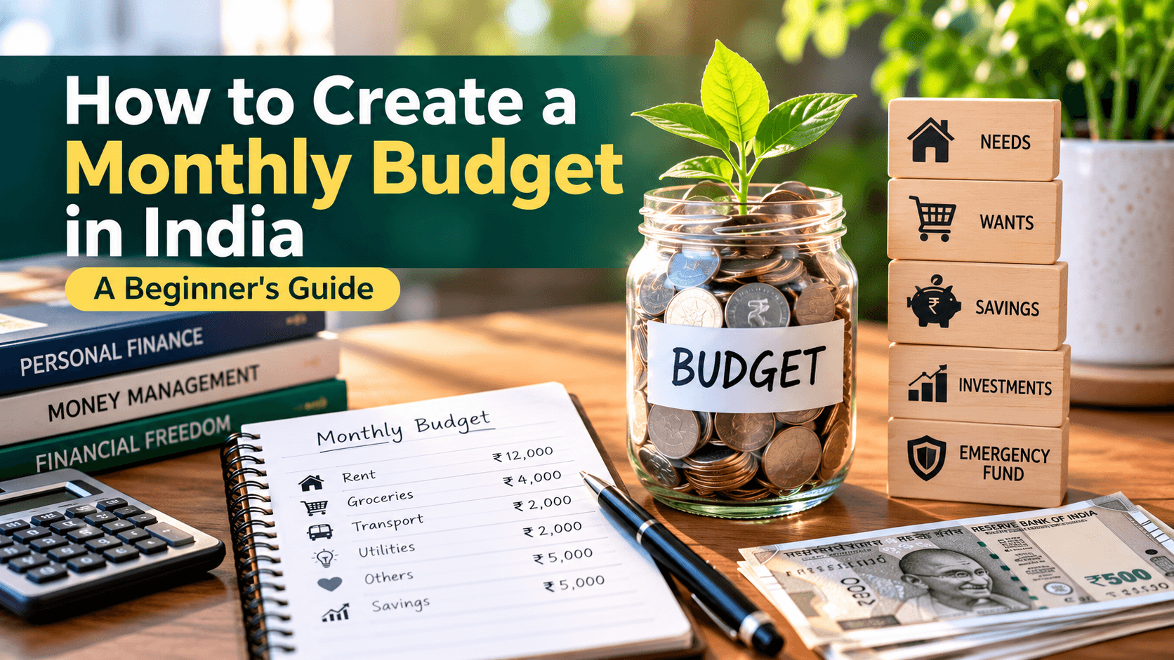 how to create a monthly budget in India